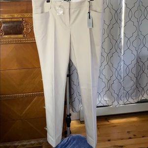 Express cream columnist pants 14R (hemmed) NWT
